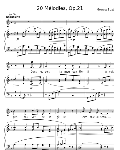 Vieille chanson (20 Mélodies, Op.21)