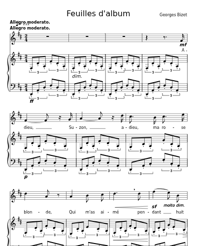 Adieux à Suzon (Feuilles d'album)