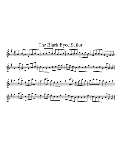 The Black Eyed Sailor sheet music preview