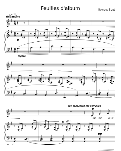 À une Fleur (Feuilles d'album)