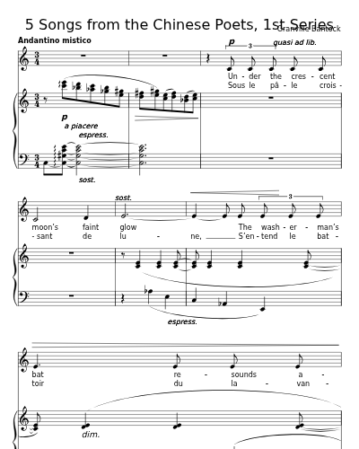 Under the Moon (5 Songs from the Chinese Poets, 1st Series)