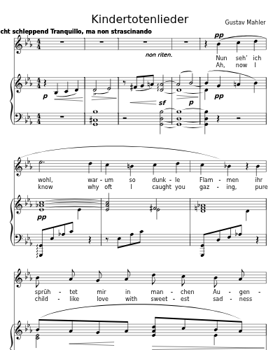 Nun seh’ ich wohl, warum so dunkle Flammen (Kindertotenlieder)