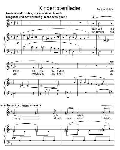 Nun will die Sonn’ so hell aufgeh’n! (Kindertotenlieder)