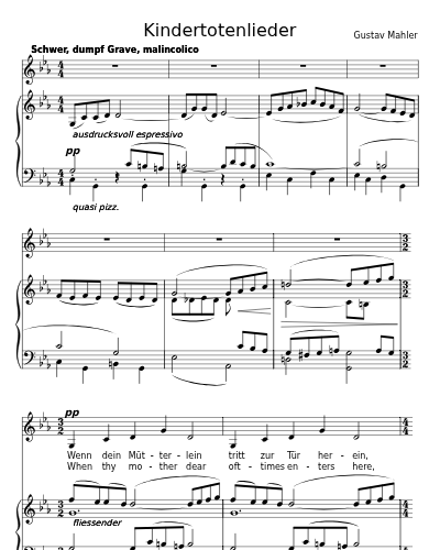 Wenn dein Mütterlein (Kindertotenlieder) preview