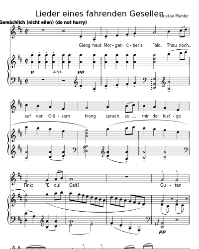 Gieng heut morgen übers Feld (Lieder eines fahrenden Gesellen)