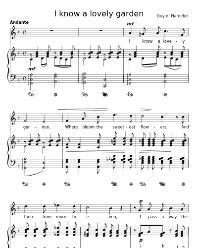 I know a lovely garden