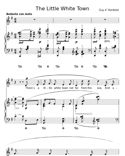 The Little White Town sheet music preview