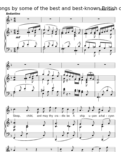 Cradle Song (12 New Songs by some of the best and best-known British composers)