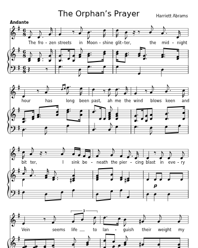 The Orphan’s Prayer sheet music preview