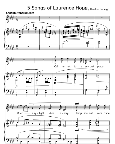 Among the Fuchsias (5 Songs of Laurence Hope)