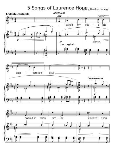 Worth While (5 Songs of Laurence Hope)