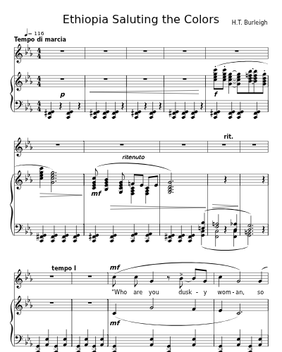 Ethiopia Saluting the Colors