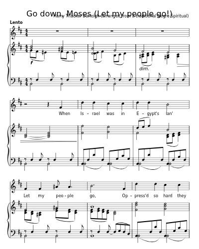 Go down, Moses (Let my people go!)