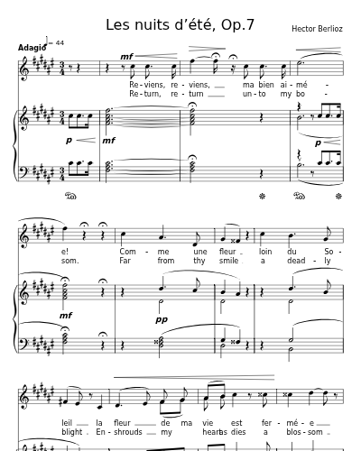 Absence (Les nuits d’été, Op.7) preview