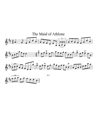 The Maid of Athlone sheet music preview