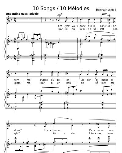 Cantilène (10 Songs / 10 Mélodies)