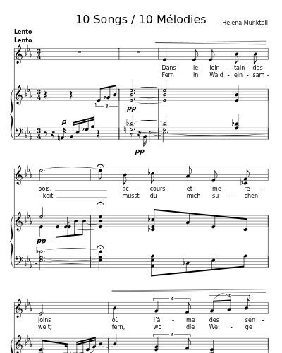 Dans le lointain des bois (10 Songs / 10 Mélodies)