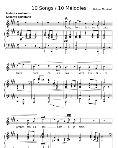 La dernière berceuse (10 Songs / 10 Mélodies)