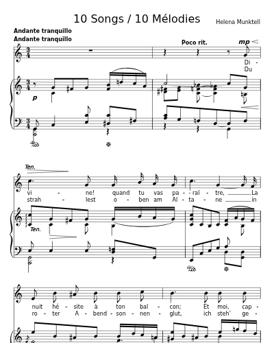 Sérénade (10 Songs / 10 Mélodies)