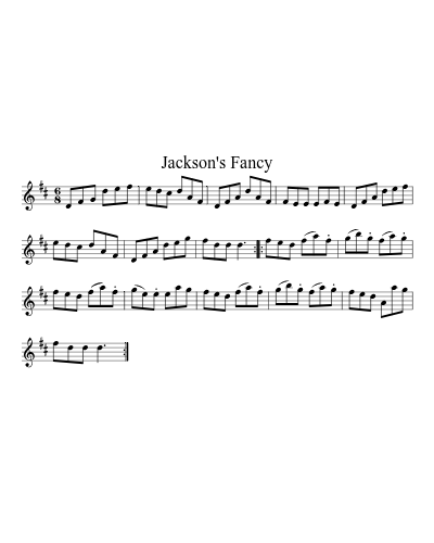 Jackson's Fancy (Version 2) sheet music preview