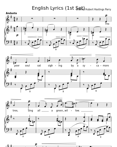 Willow song (English Lyrics (1st Set)) preview