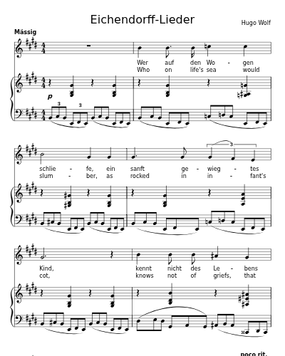 Der Freund (Eichendorff-Lieder)