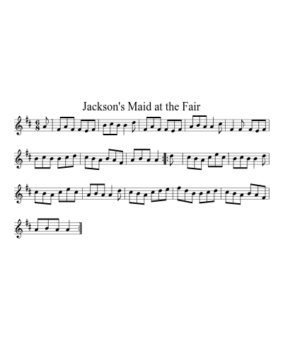 Jackson's Maid at the Fair sheet music preview