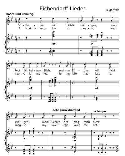 Der verzweifelte Liebhaber (Eichendorff-Lieder)