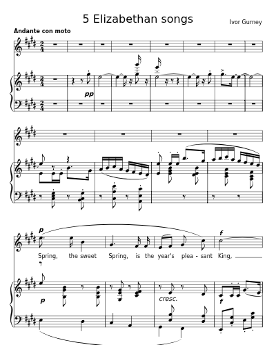 Spring (5 Elizabethan songs)