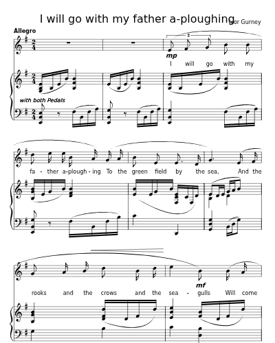 I will go with my father a-ploughing