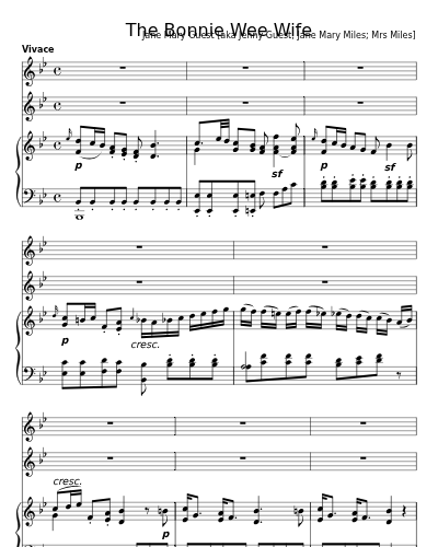 The Bonnie Wee Wife sheet music preview
