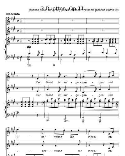 Der Serjungfern Gesang (3 Duetten, Op.11)