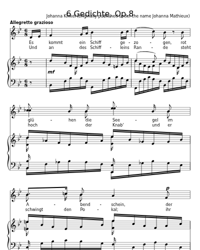 Abreise (6 Gedichte, Op.8)