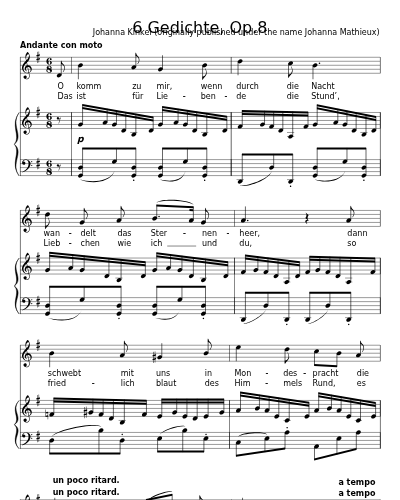 Gondellied (6 Gedichte, Op.8)