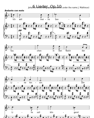 Der Kuss (6 Lieder, Op.10)