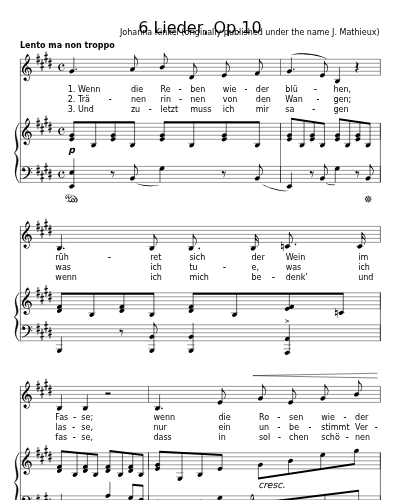 Nachgefühl (6 Lieder, Op.10)