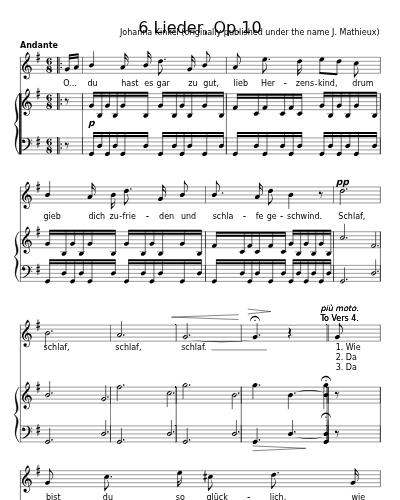 Wiegenlied (6 Lieder, Op.10)