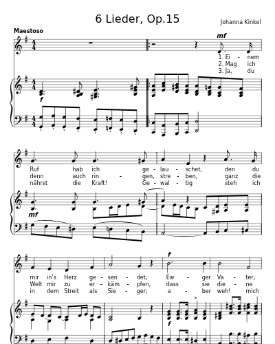 Rette Vater, Dein geliebtes Kind! (6 Lieder, Op.15)