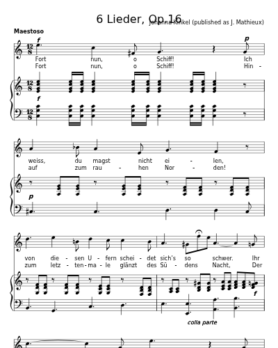 Abschied von Italien (6 Lieder, Op.16)