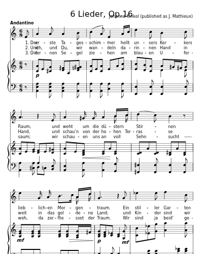 Die Gefangenen (6 Lieder, Op.16) preview