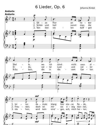 Verlornes Glück (6 Lieder, Op. 6) preview