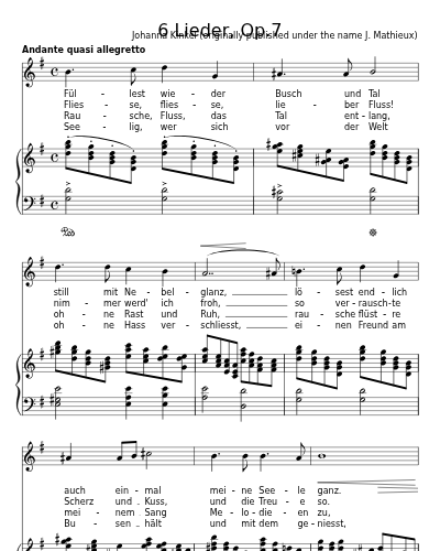 An den Mond (6 Lieder, Op.7)