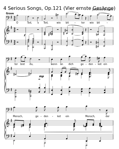 O Tod, wie bitter bist du! (4 Serious Songs, Op.121 (Vier ernste Gesänge))