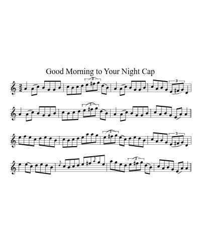 Good Morning to Your Night Cap sheet music preview