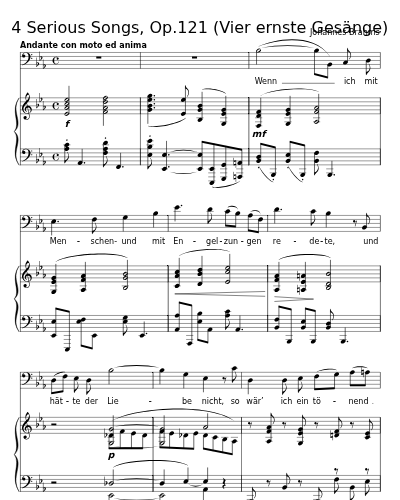 Wenn ich mit Menschen- und mit Engelzungen redete (4 Serious Songs, Op.121 (Vier ernste Gesänge))
