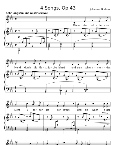 Die Mainacht (4 Songs, Op.43)