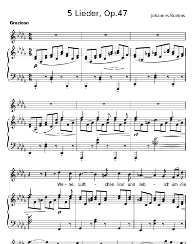 Botschaft (5 Lieder, Op.47)