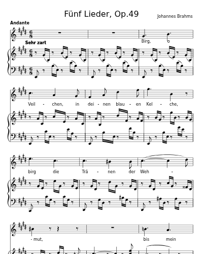 An ein Veilchen (Fünf Lieder, Op.49)