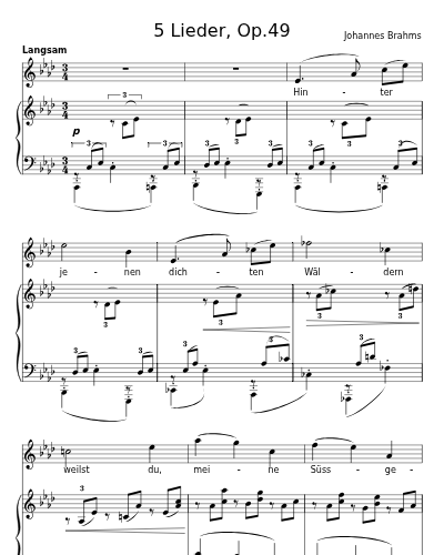 Sehnsucht (5 Lieder, Op.49)