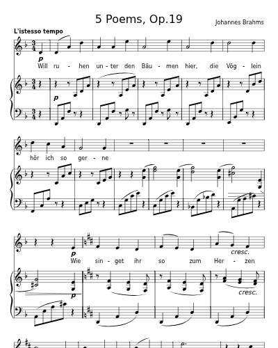 In der Ferne (5 Poems, Op.19)